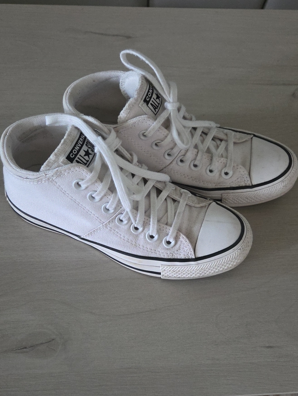Converse Madison White High Top Canvas Sneakers Size 5.5 Womens